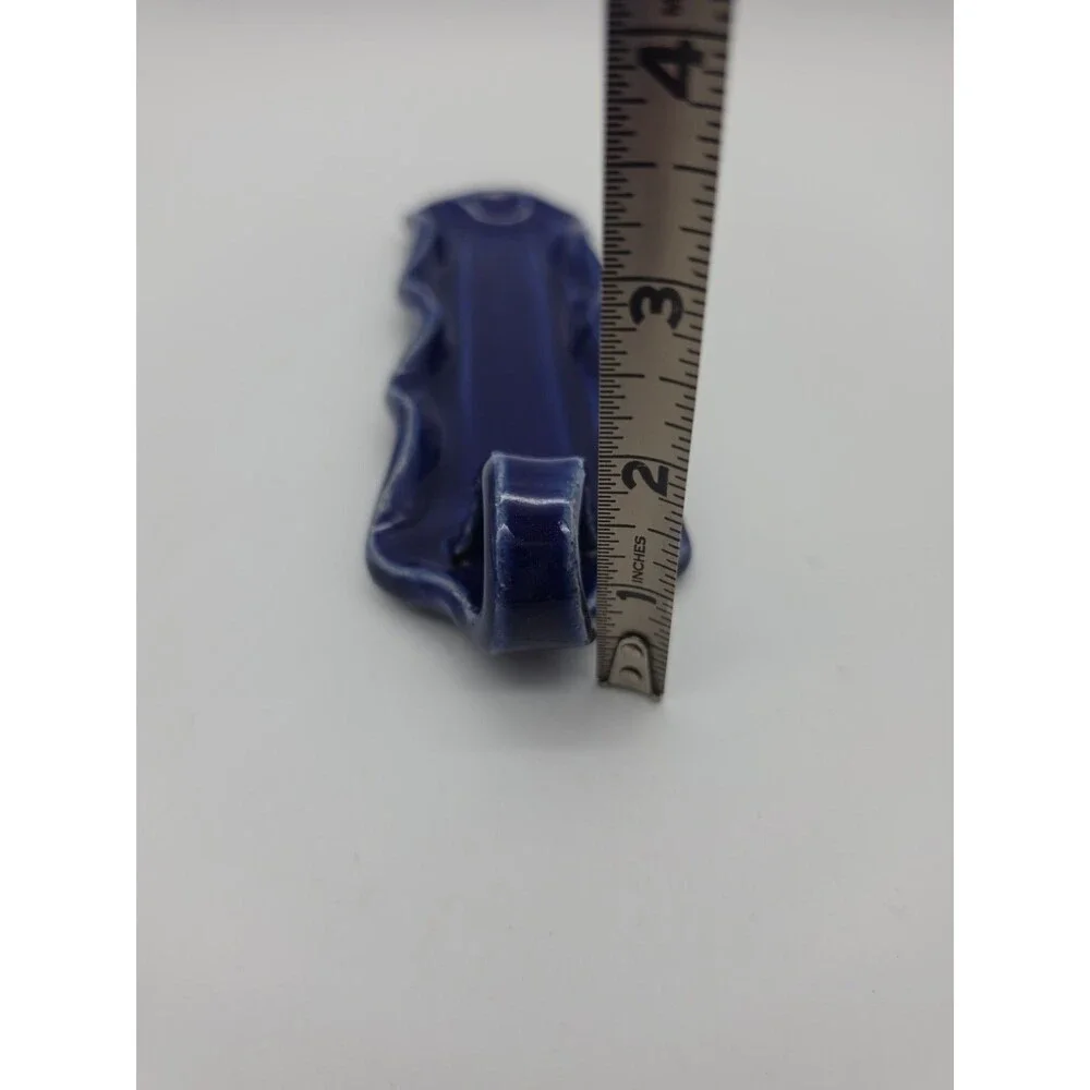 Studio Pottery Butter Dish Tom Jones Fairhope Alabama Cobalt Blue